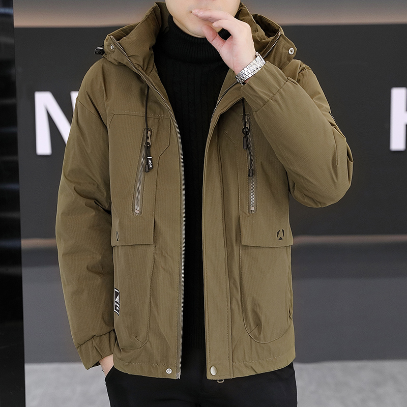 铭品男士青年时尚百搭宽松加厚棉衣男装冲锋衣外套