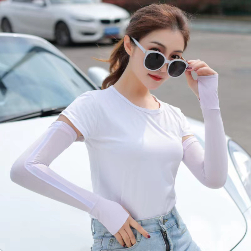 男女冰薄袖套冰丝开车防紫外线手袖户外