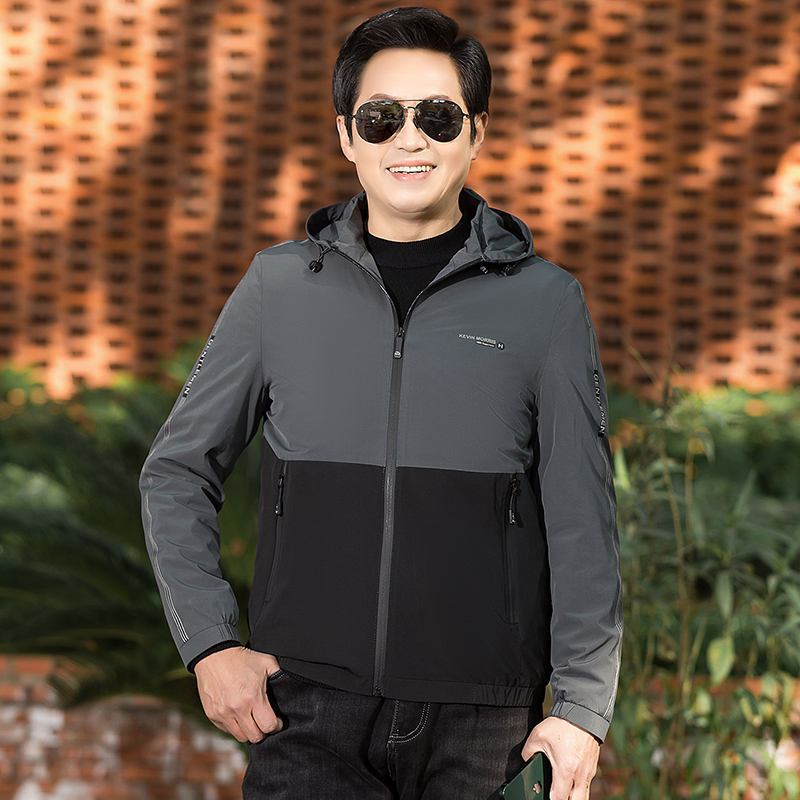 中老年爸爸装新款时尚夹克